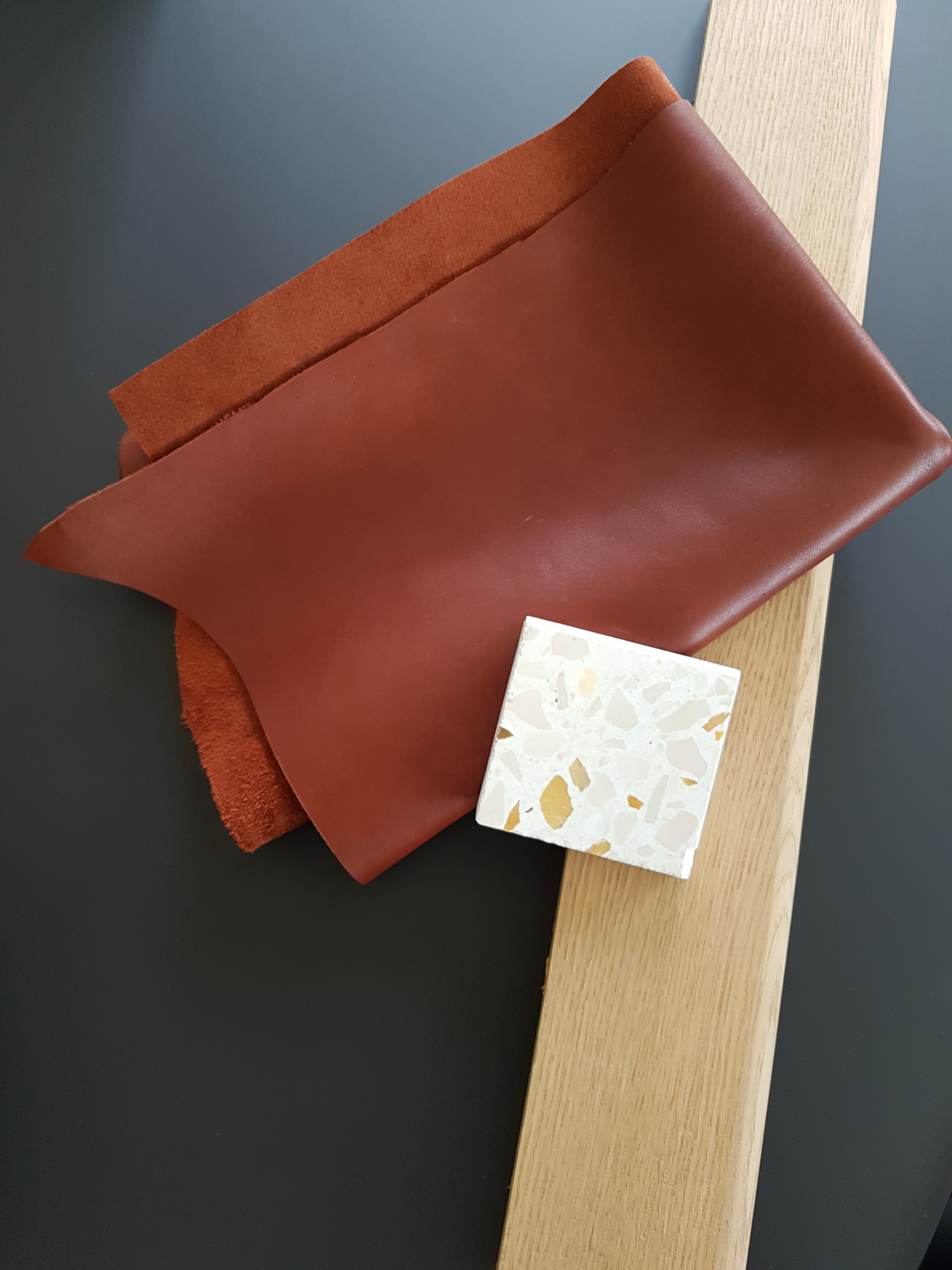 Terrazzo leder hout